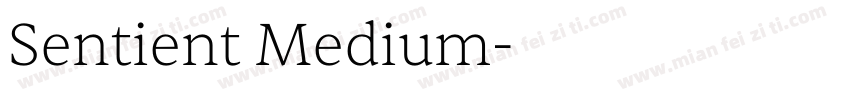 Sentient Medium字体转换